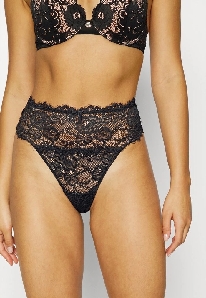 Pantalon ANNA FIELD Anna Field 5pp High Rise Lace Thong Noir Femme | HUT-8471311